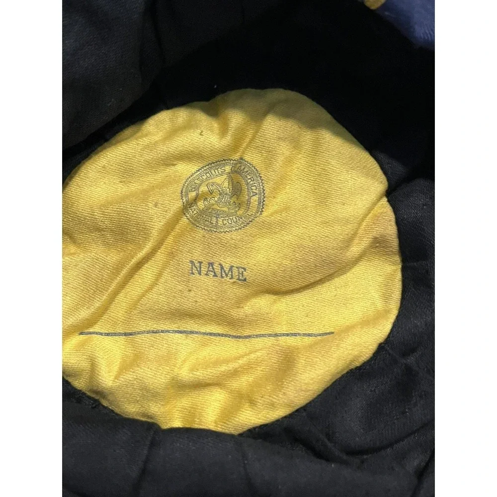 VINTAGE 1960's BSOA Official‎ Cub Scouts Cap Hat Blue & Gold Size 6 7/8ths